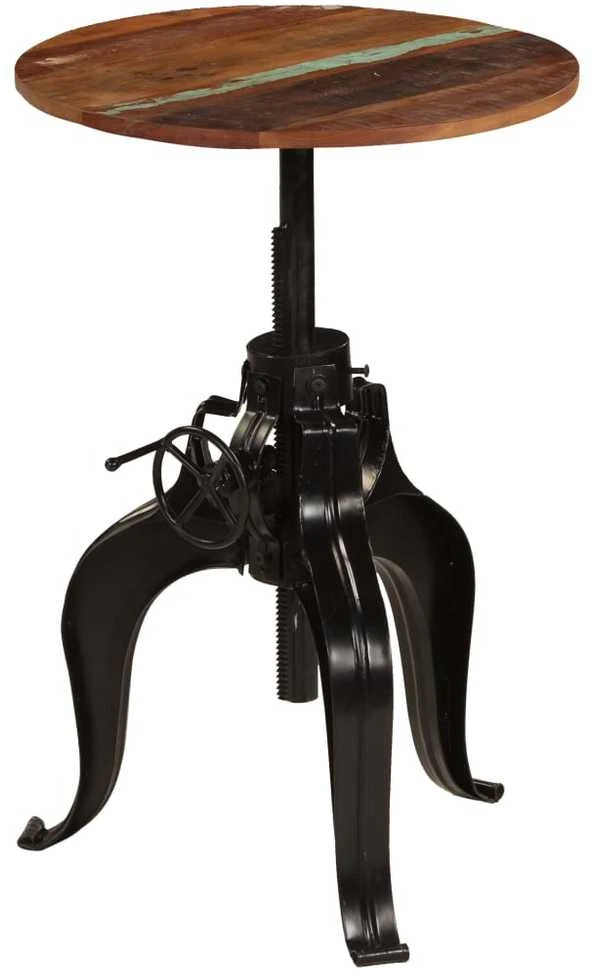 Baro stalas, perdirbtos medienos masyvas, 60x(76-110)cm
