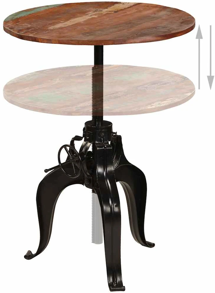Baro stalas, perdirbtos medienos masyvas, 75x(76-110)cm