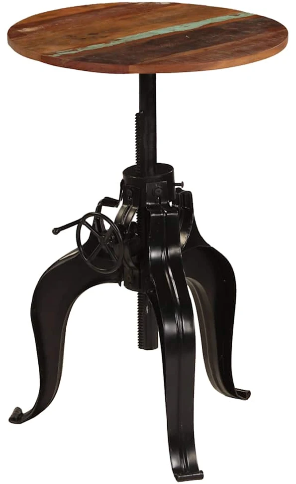 Baro stalas, perdirbtos medienos masyvas, 60x(76-110)cm