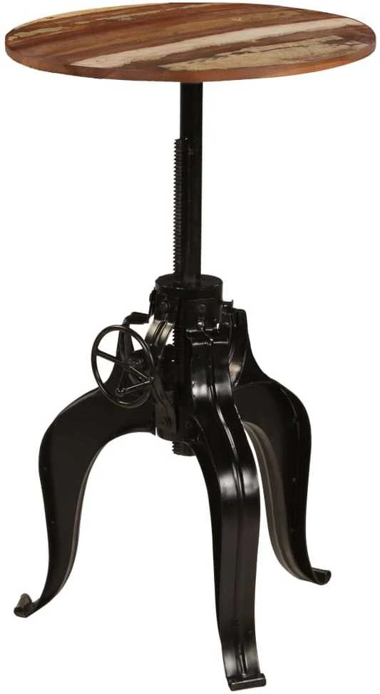 Baro stalas, perdirbtos medienos masyvas, 60x(76-110)cm