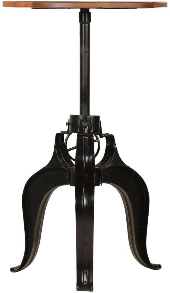 Baro stalas, perdirbtos medienos masyvas, 60x(76-110)cm