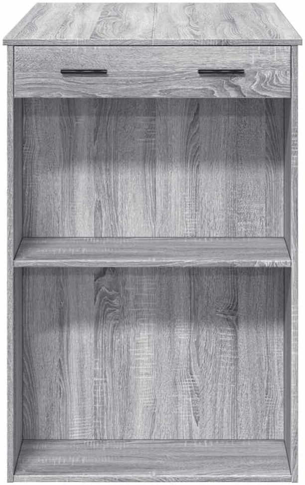 Baro stalas, pilkas ąžuolo, 102x70x103,5cm, apdirbta mediena