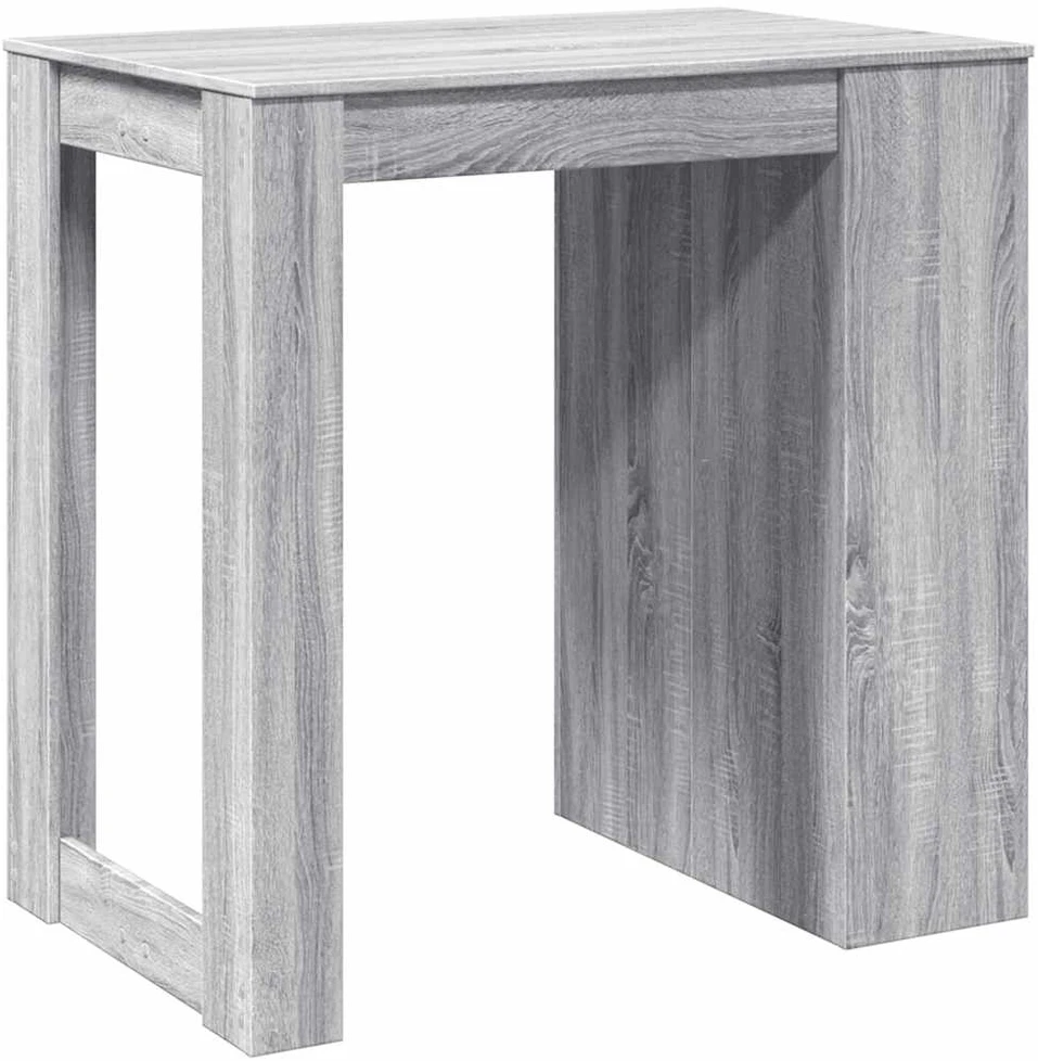 Baro stalas, pilkas ąžuolo, 102x70x103,5cm, apdirbta mediena