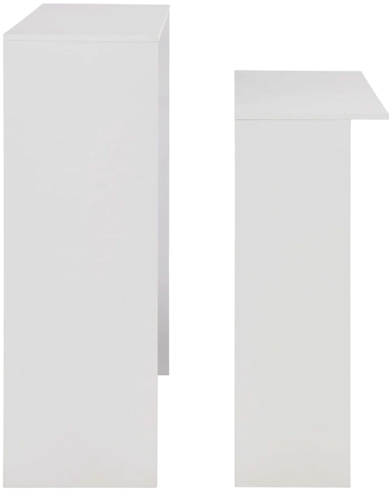 Baro stalas su 2 stalviršiais, baltos sp., 130x40x120cm