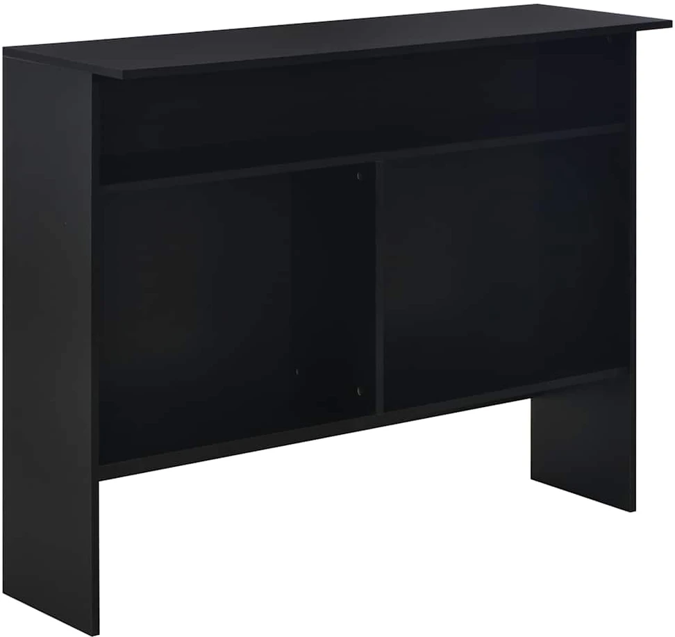 Baro stalas su 2 stalviršiais, juodos sp., 130x40x120cm