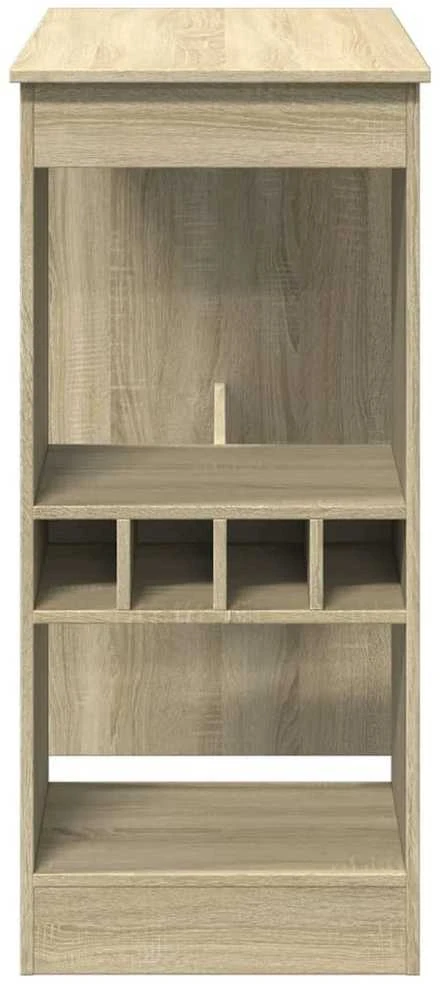 Baro stalas su laikikliais, ąžuolo, 90x47,5x103,5cm, mediena