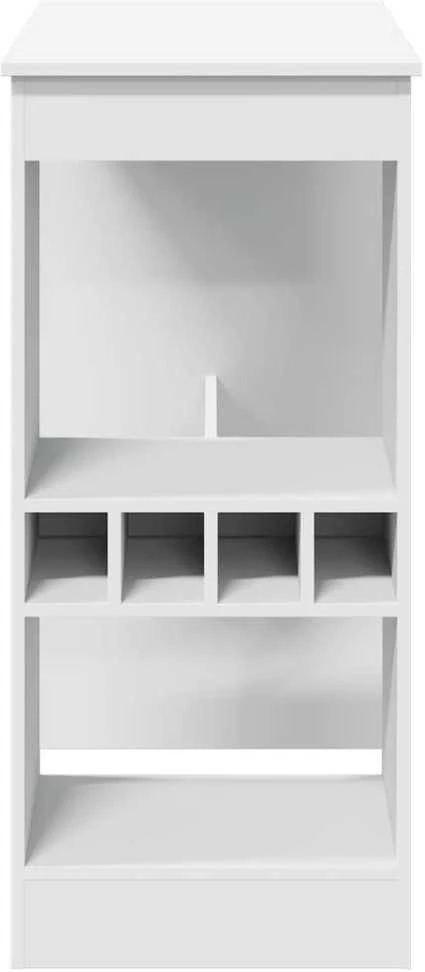 Baro stalas su laikikliais, baltas, 90x47,5x103,5cm, mediena