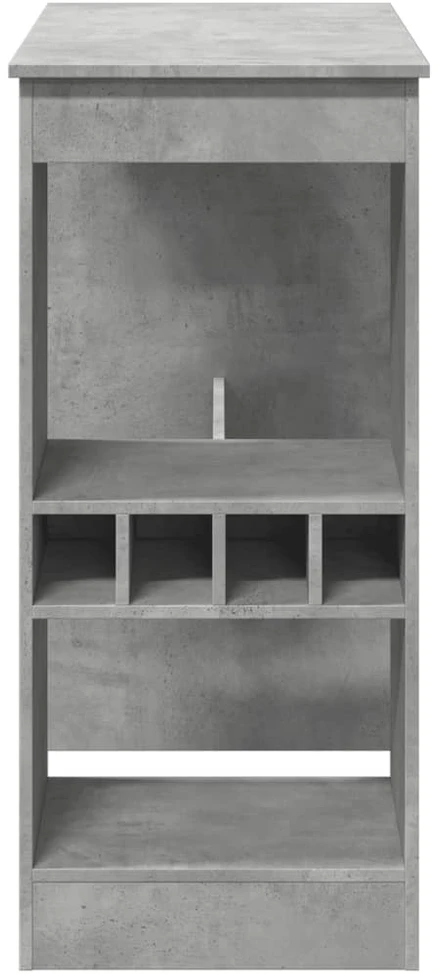 Baro stalas su laikikliais, betono, 90x47,5x103,5cm, mediena