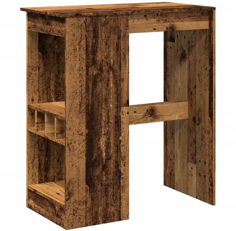 Baro stalas su laikikliais, medienos, 90x47,5x103,5cm, mediena