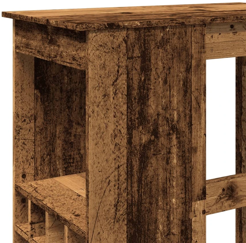 Baro stalas su laikikliais, medienos, 90x47,5x103,5cm, mediena