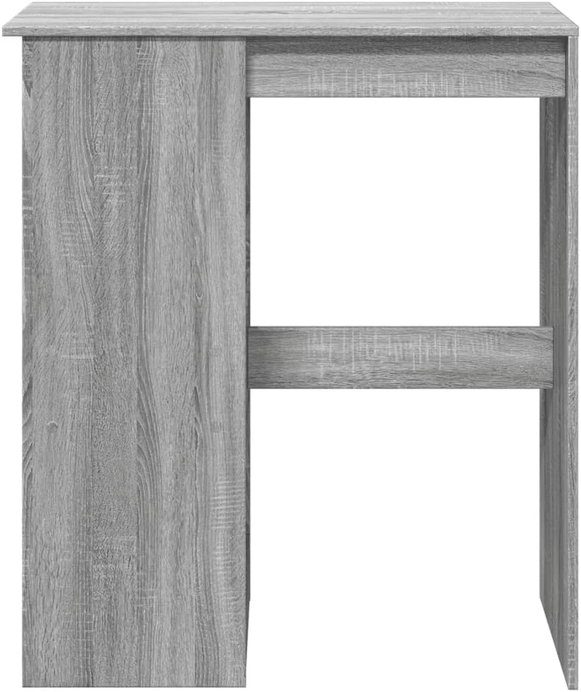 Baro stalas su laikikliais, pilkas, 90x47,5x103,5cm, mediena