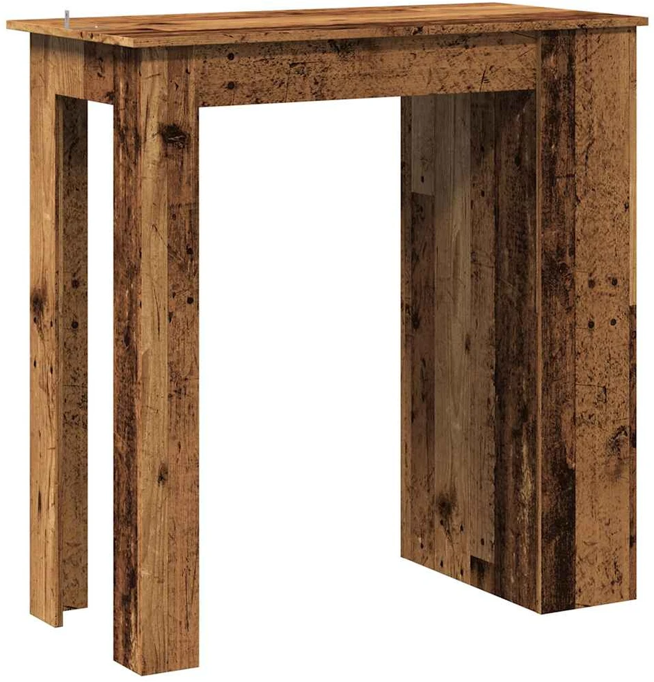 baro stalas su laikymo lentyna sena mediena 102x50x103,5 cm