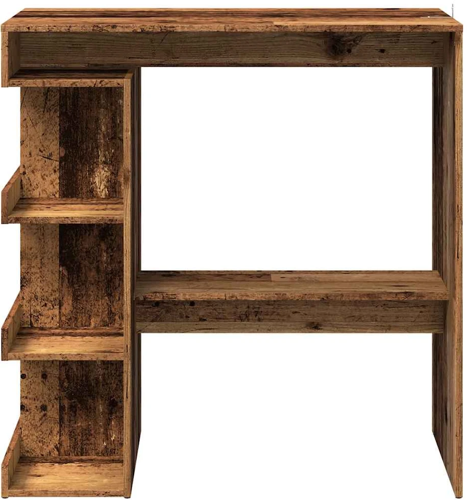 baro stalas su laikymo lentyna sena mediena 100x48x101,5 cm