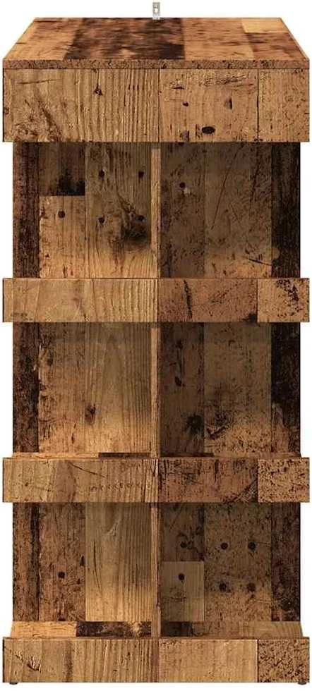 baro stalas su laikymo lentyna sena mediena 100x48x101,5 cm