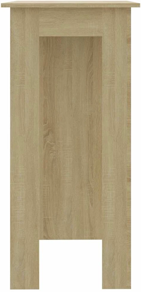 Baro stalas su lentyna, ąžuolo, 102x50x103,5cm, mediena