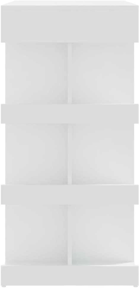 Baro stalas su lentyna, baltas, 100x50x101,5cm, mediena