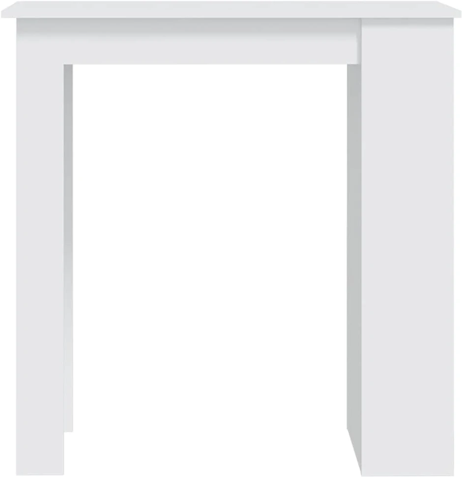 Baro stalas su lentyna, baltas, 102x50x103,5cm, mediena