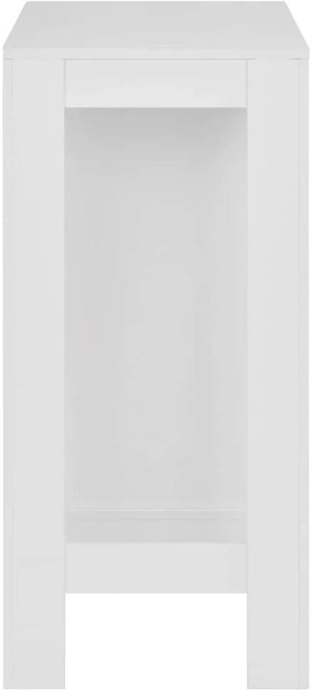 Baro stalas su lentyna, baltas, 110x50x103cm