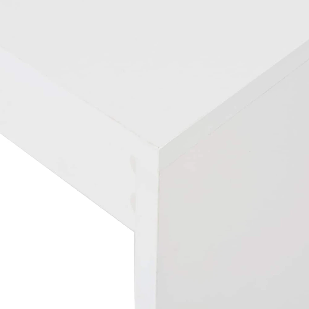 Baro stalas su lentyna, baltas, 110x50x103cm