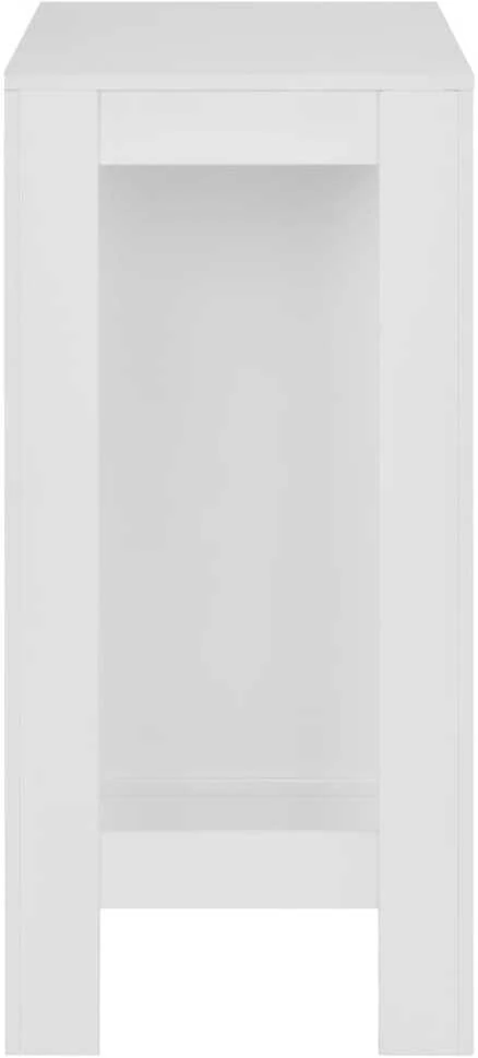 Baro stalas su lentyna, baltas, 110x50x103cm