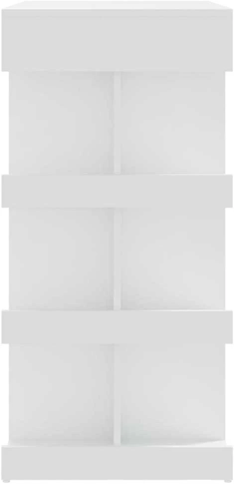 Baro stalas su lentyna, baltas, 100x50x101,5cm, mediena
