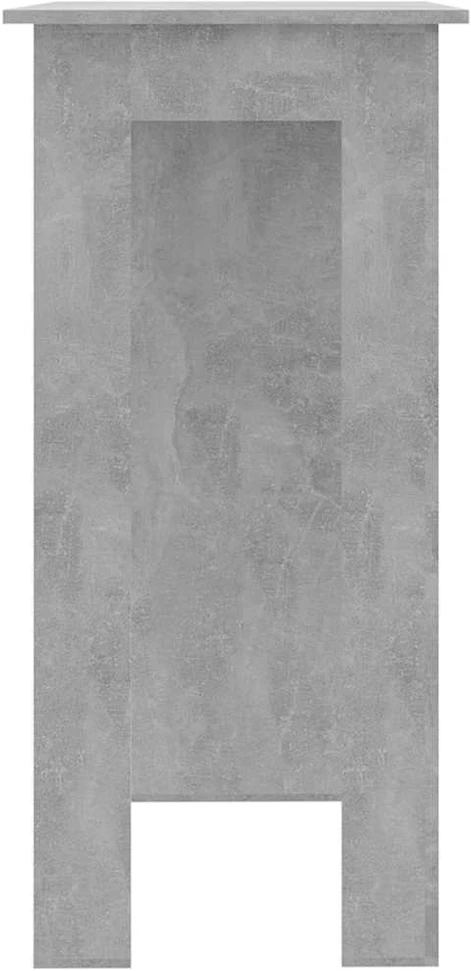 Baro stalas su lentyna, betono, 102x50x103,5cm, mediena