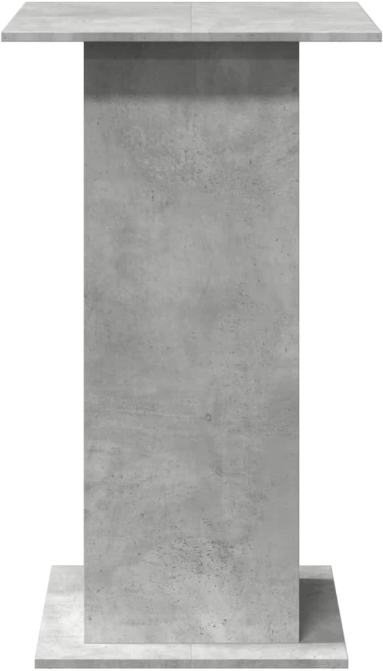 Baro stalas su lentyna, betono, 60x60x102cm, apdirbta mediena