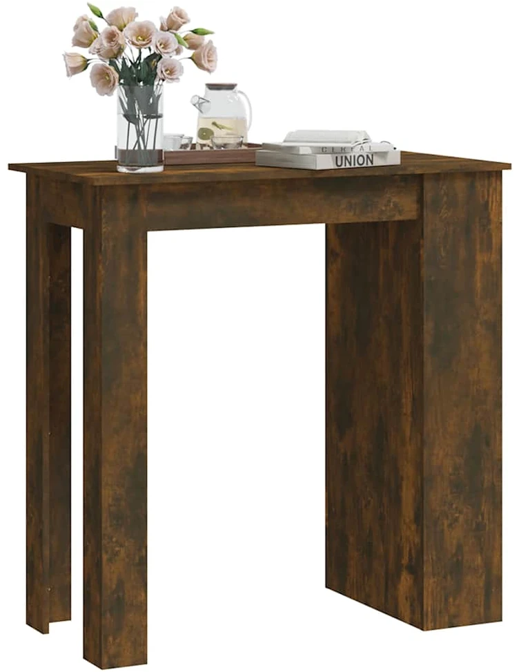 Baro stalas su lentyna, dūminio ąžuolo, 102x50x103,5cm, mediena