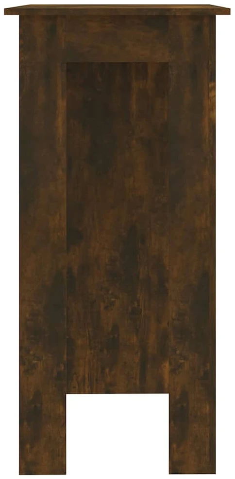 Baro stalas su lentyna, dūminio ąžuolo, 102x50x103,5cm, mediena