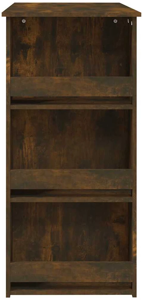 Baro stalas su lentyna, dūminio ąžuolo, 102x50x103,5cm, mediena