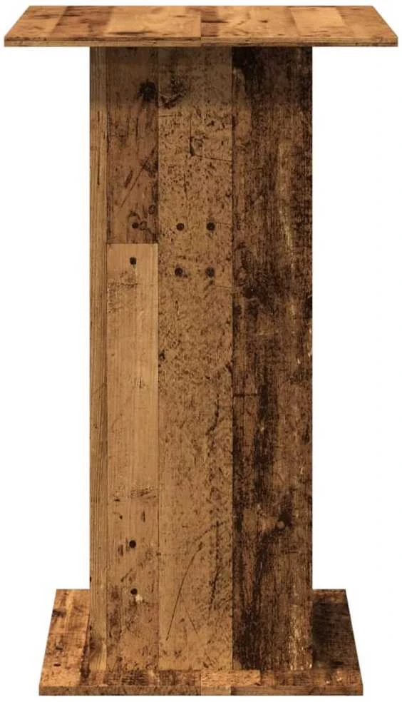 Baro stalas su lentyna, medienos, 60x60x102cm, apdirbta mediena