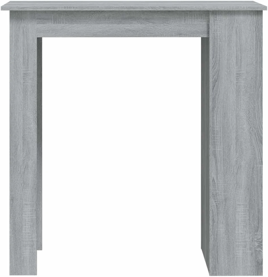 Baro stalas su lentyna, pilkas ąžuolo, 102x50x103,5cm, mediena
