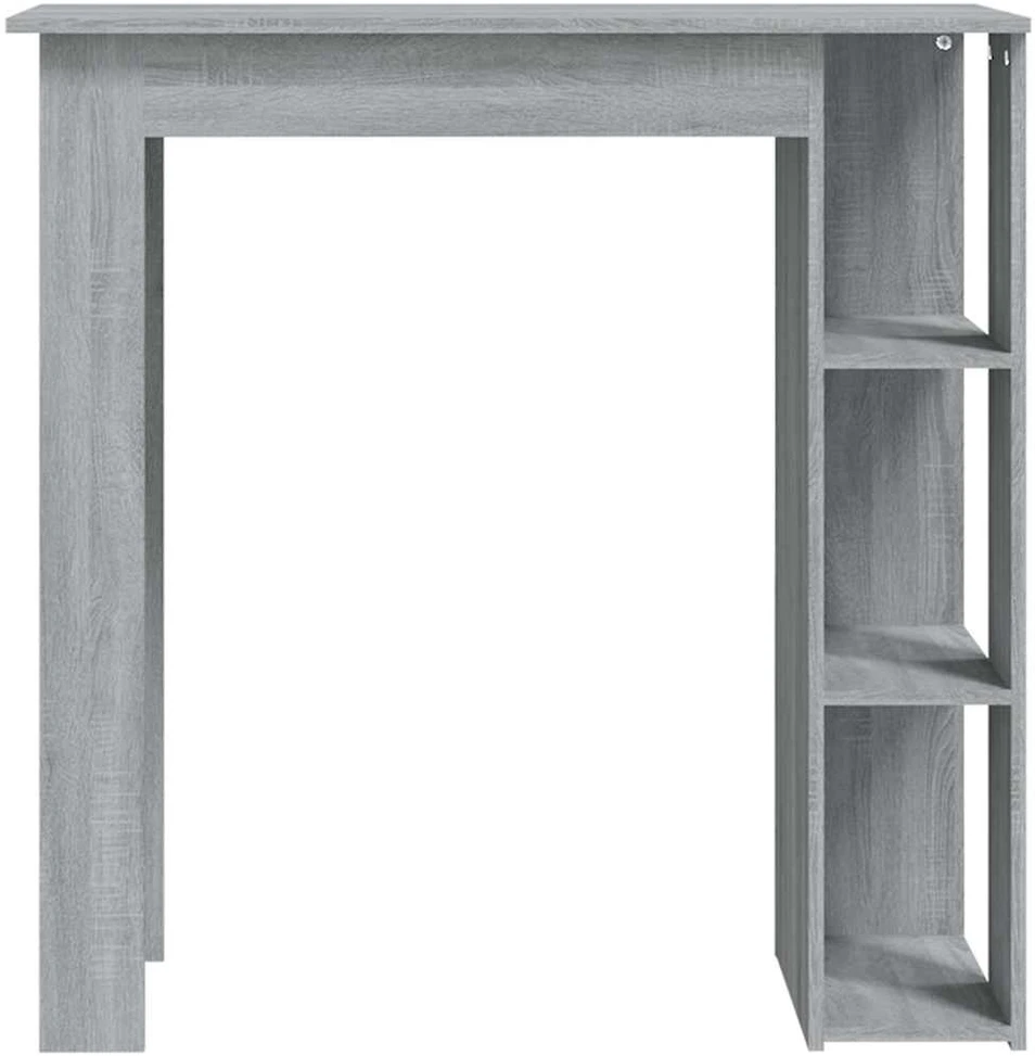 Baro stalas su lentyna, pilkas ąžuolo, 102x50x103,5cm, MDP