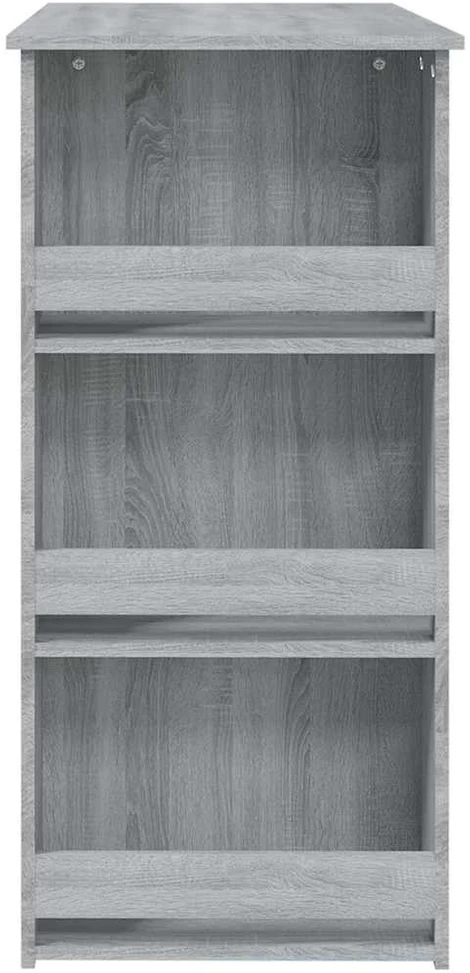 Baro stalas su lentyna, pilkas ąžuolo, 102x50x103,5cm, mediena
