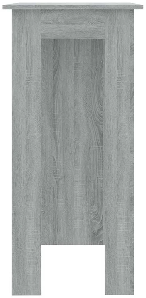 Baro stalas su lentyna, pilkas ąžuolo, 102x50x103,5cm, MDP