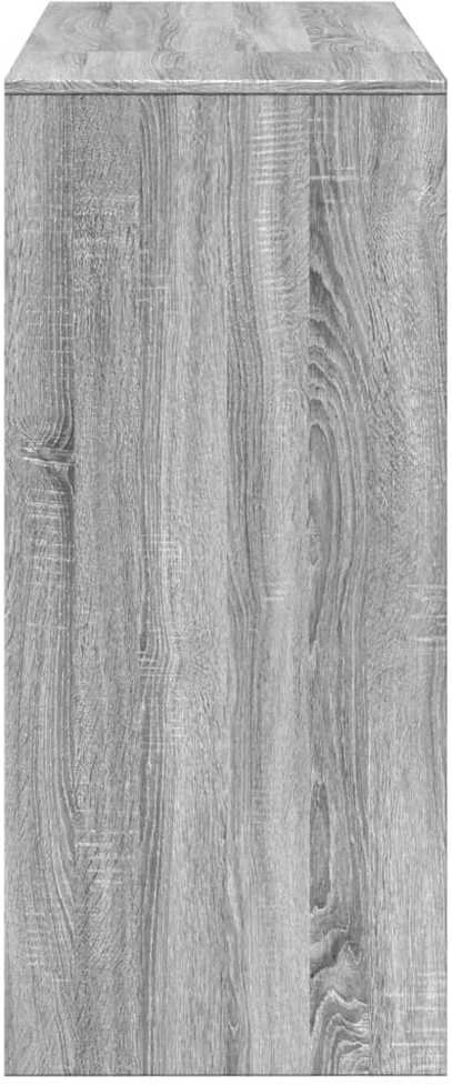 Baro stalas su lentyna, pilkas ąžuolo, 124x46x103,5cm, mediena