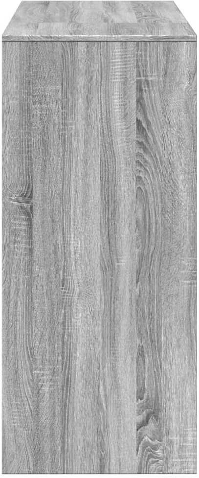 Baro stalas su lentyna, pilkas ąžuolo, 124x46x103,5cm, mediena