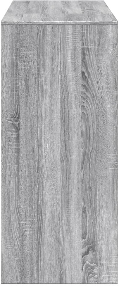 Baro stalas su lentyna, pilkas ąžuolo, 124x46x103,5cm, mediena