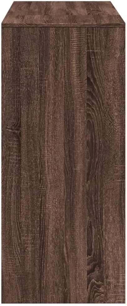 Baro stalas su lentyna, rudas ąžuolo, 124x46x103,5cm, mediena