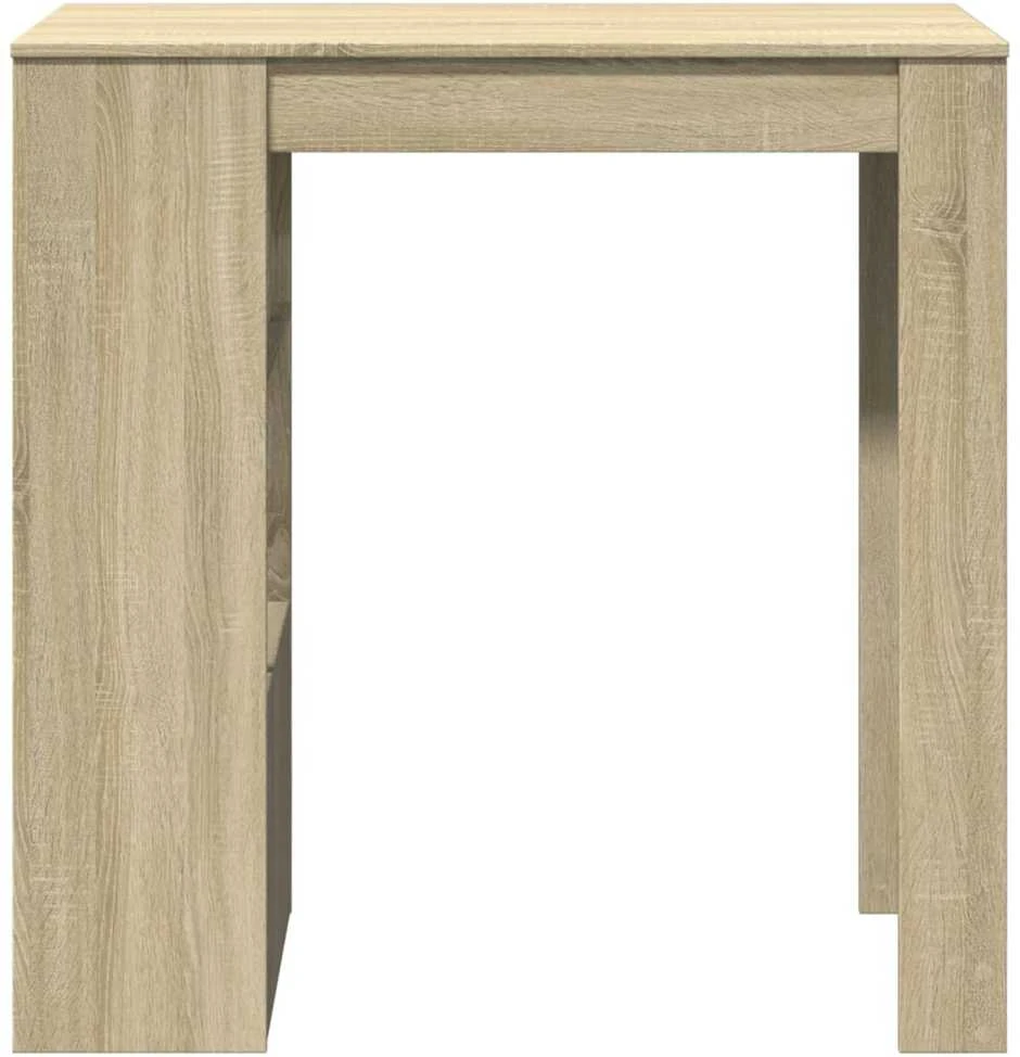 Baro stalas su lentynomis, ąžuolo, 102x50x103,5cm, mediena