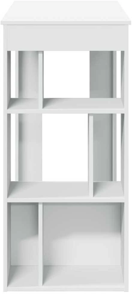 Baro stalas su lentynomis, baltas, 102x50x103,5cm, mediena