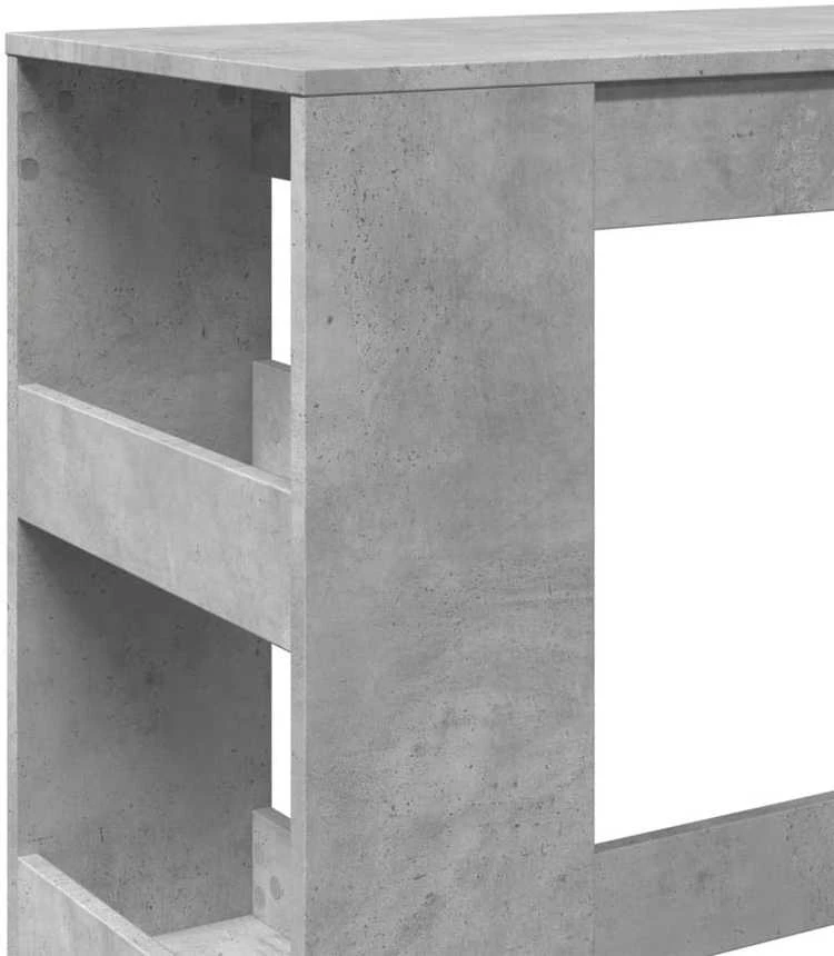 Baro stalas su lentynomis, betono, 90x40x103,5cm, mediena