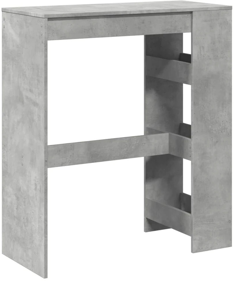 Baro stalas su lentynomis, betono, 90x40x103,5cm, mediena