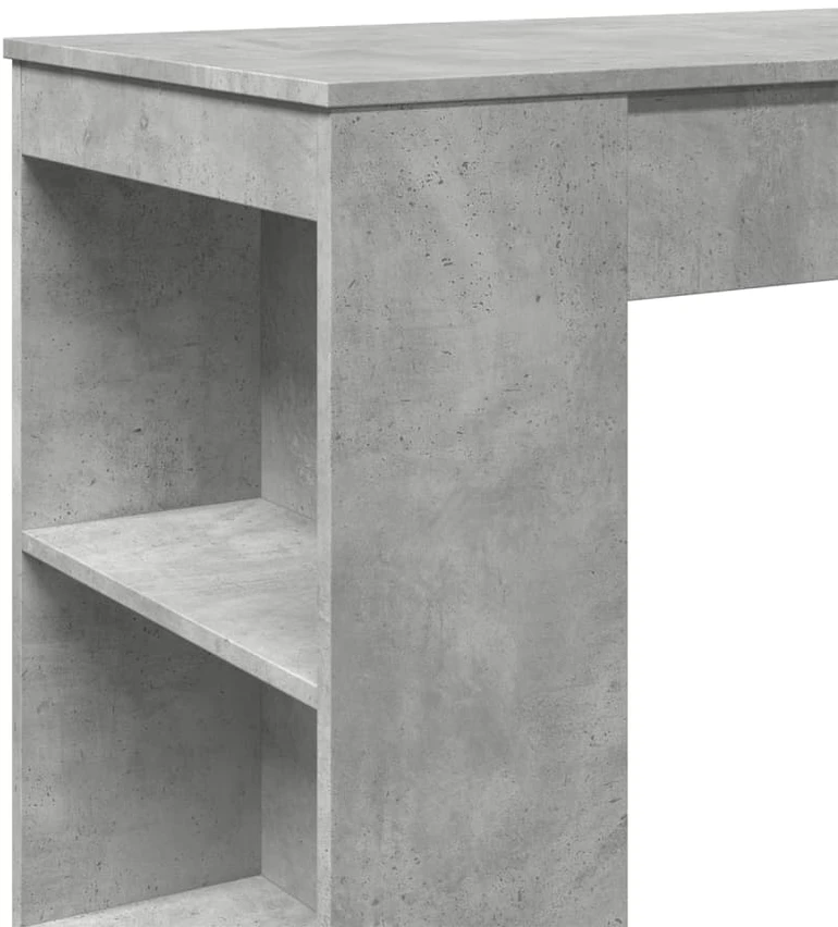 Baro stalas su lentynomis, betono, 95x47x103,5cm, mediena