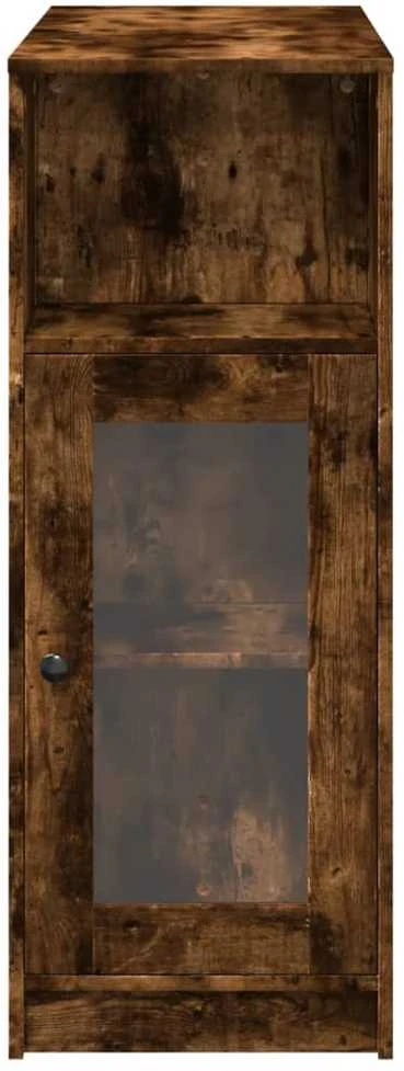 Baro stalas su lentynomis, dūminis, 101x40x103,5cm, mediena