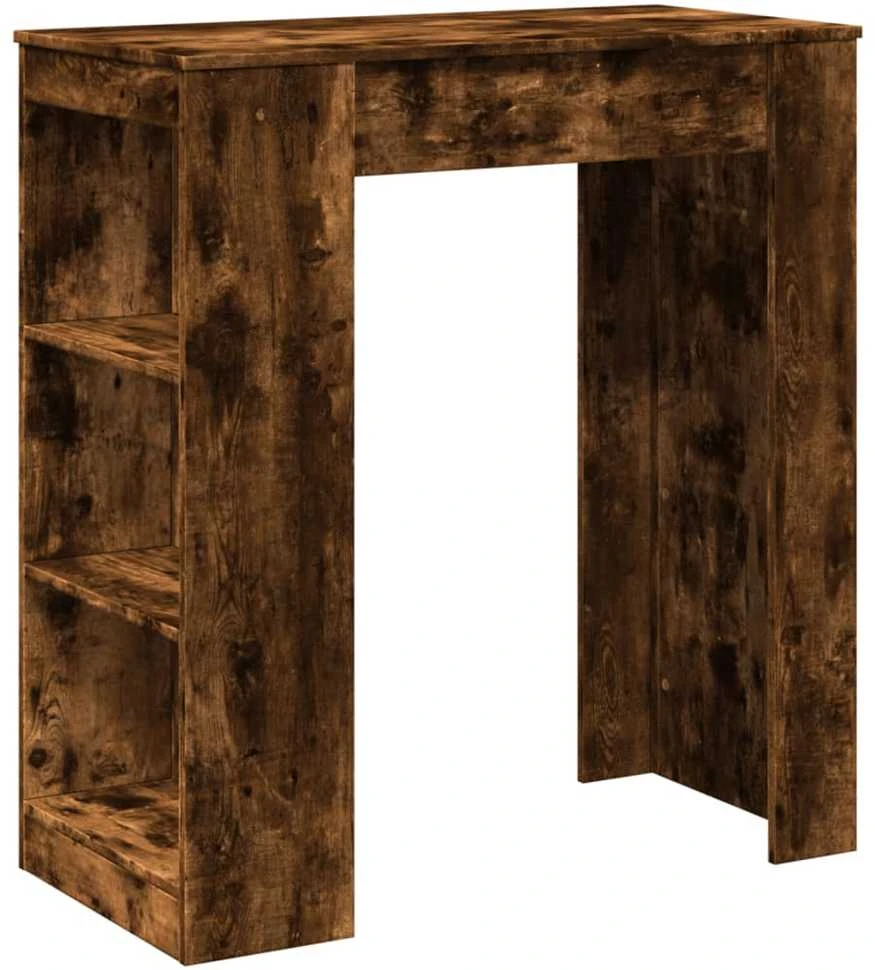 Baro stalas su lentynomis, dūminis, 95x47x103,5cm, mediena