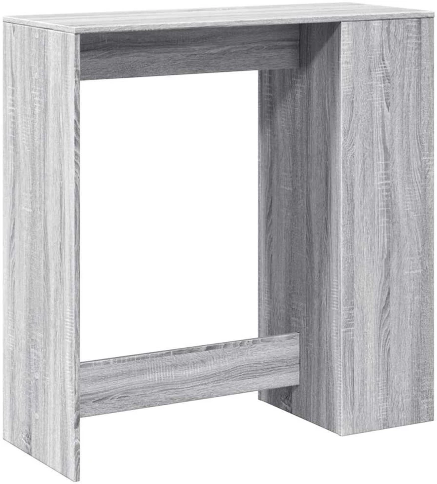 Baro stalas su lentynomis, pilkas, 101x40x103,5cm, mediena
