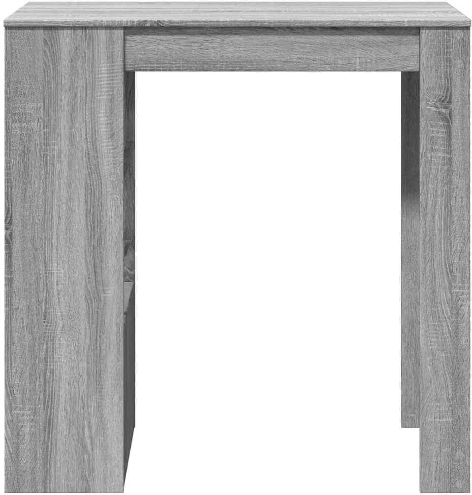 Baro stalas su lentynomis, pilkas, 102x50x103,5cm, mediena