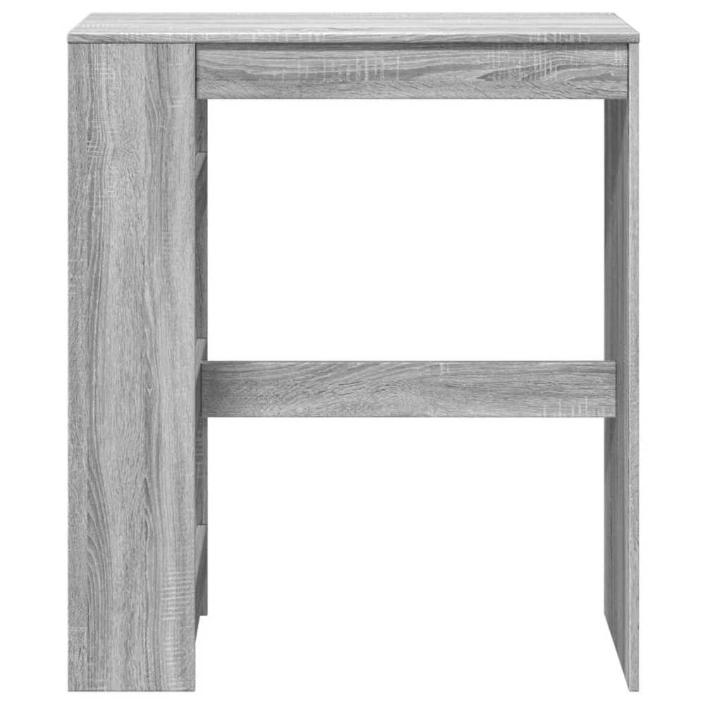 Baro stalas su lentynomis, pilkas, 90x40x103,5cm, mediena