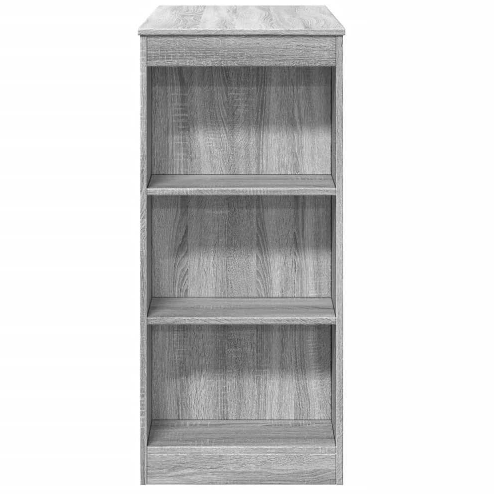 Baro stalas su lentynomis, pilkas, 95x47x103,5cm, mediena